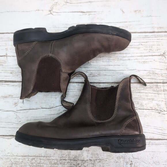 Blundstone Brown Leather Slip On Chelsea Boots Size AU 5 - Picture 8 of 10